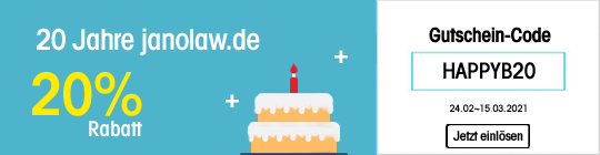 20-jhriges Jubilum www.janolaw.de